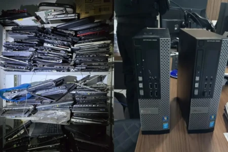 Imagem dos equipamentos apreendidos