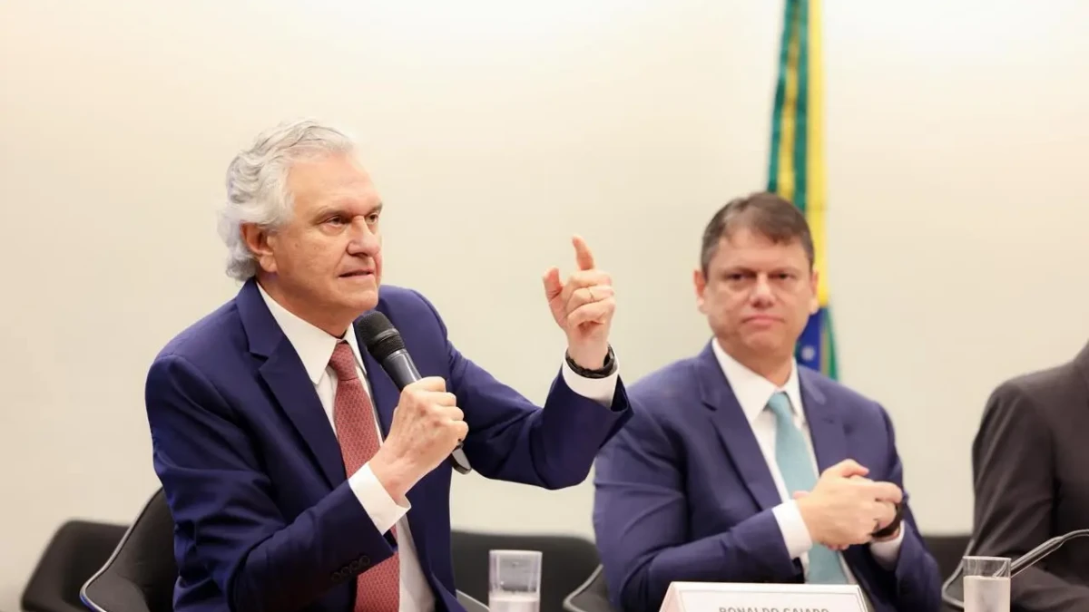 Governador Ronaldo Caiado durante audiência na Câmara dos Deputados, em Brasília