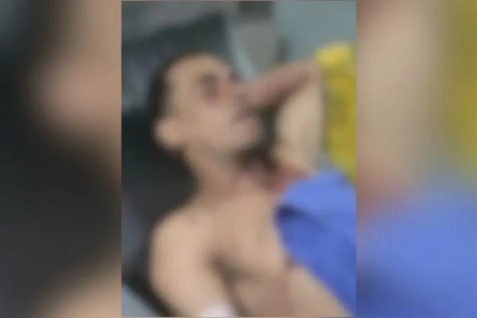 Imagem do homem ferido