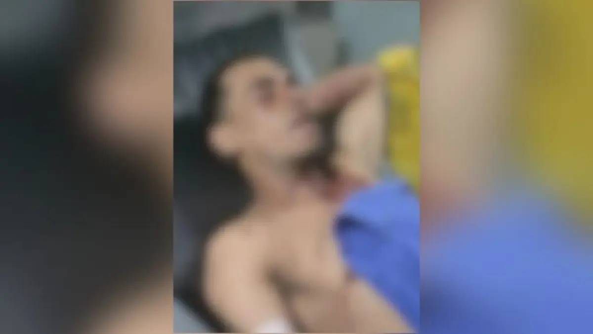 Imagem do homem ferido