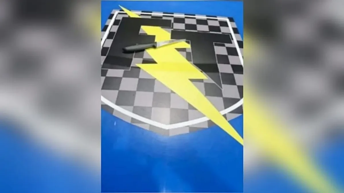 Imagem da faca usa no crime