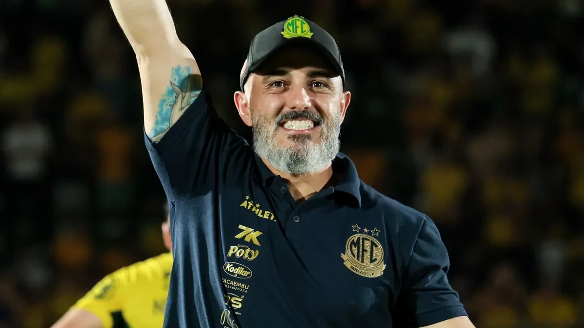 Rafael Guanaes em jogo do Mirassol. Foto: JP Pinheiro -Agência Mirassol