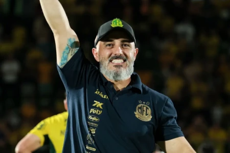 Rafael Guanaes em jogo do Mirassol. Foto: JP Pinheiro -Agência Mirassol