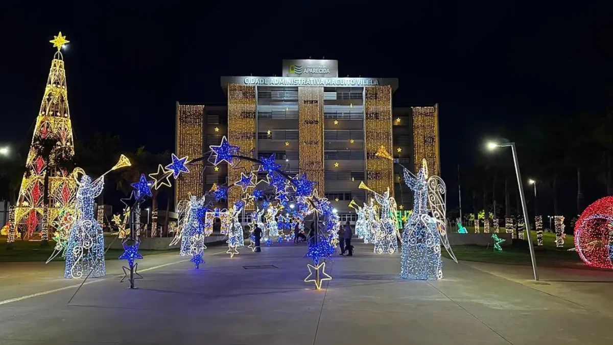 Mais de um milhão de pontos de luz iluminam Natal de Aparecida até 4 de janeiro (Foto: Divulgação)