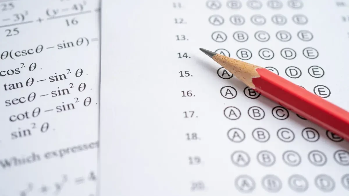 Imagem do gabarito de uma prova