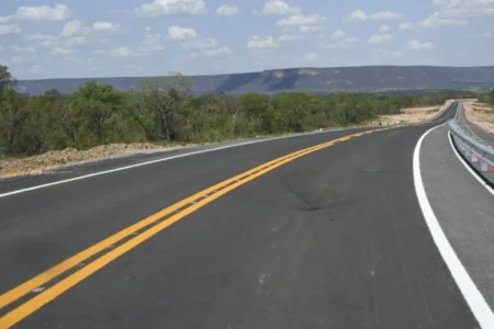 Pavimentação de rodovia entre Guarani e Parque Estadual de Terra Ronca entra em fase final (Foto: Divulgação)