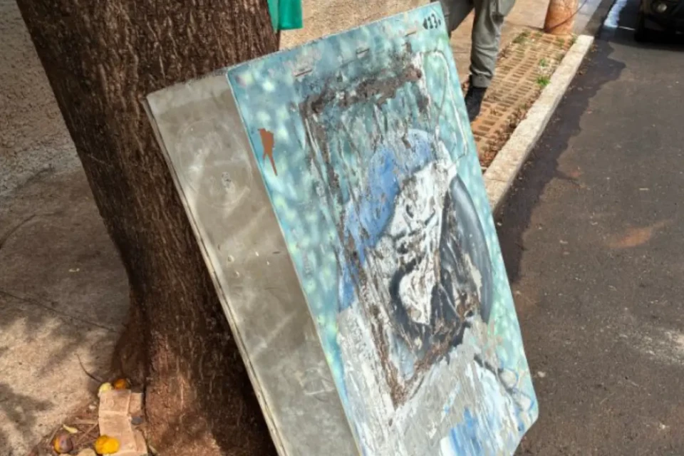 Homem é preso por furtar painel telefônico para revender, em Rio Verde (Foto: PM)
