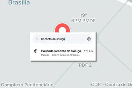 Usuário do Waze inclui marcação 'Recanto do Soluço' no Complexo da Papuda (Foto: Reprodução)