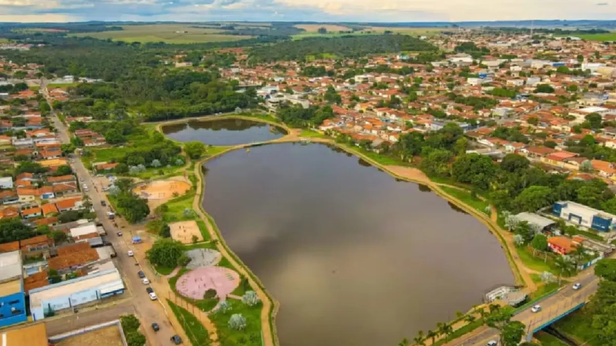 Imagem aérea mostra perímetro urbano de Bela Vista de Goiás