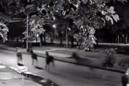 Imagem dos cavalos correndo na rua