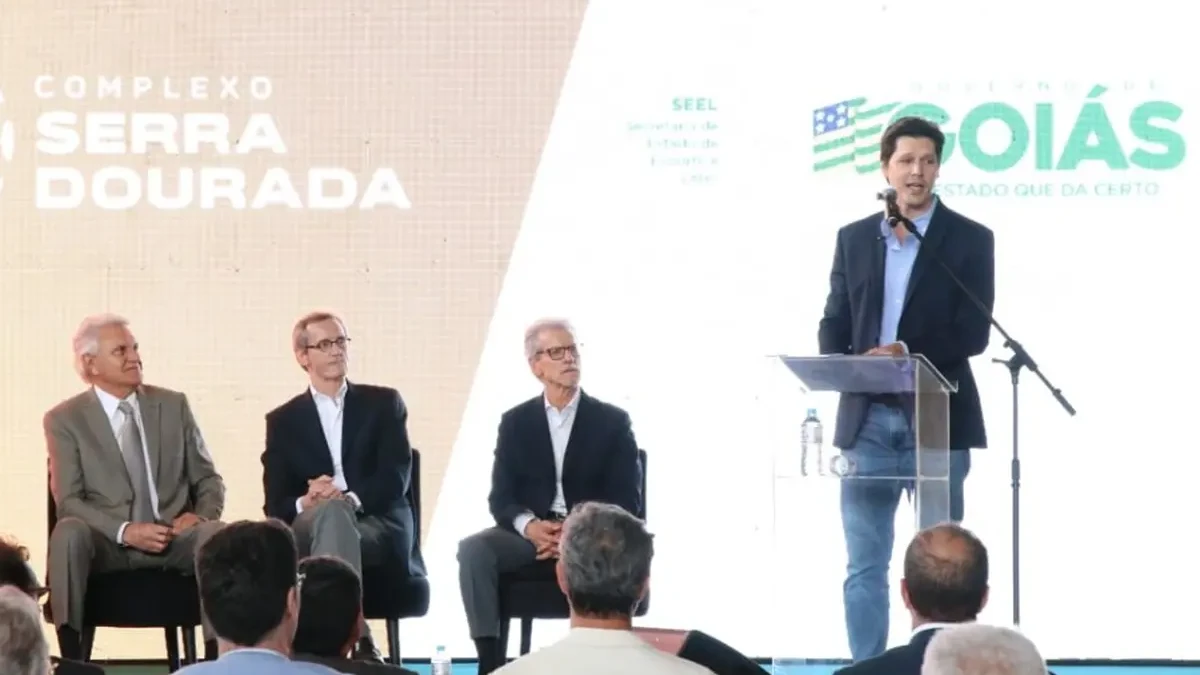 Daniel Vilela durante discurso na inauguração do projeto do Complexo Serra Dourada