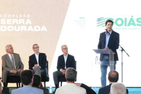 Daniel Vilela durante discurso na inauguração do projeto do Complexo Serra Dourada