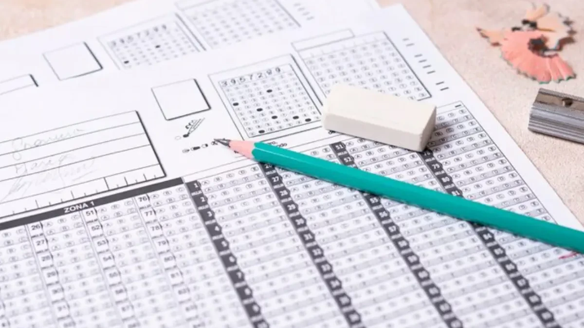 Imagem do gabarito de uma prova