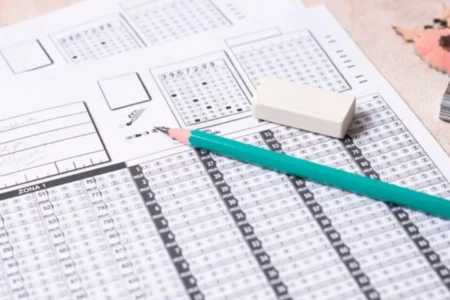 Imagem do gabarito de uma prova