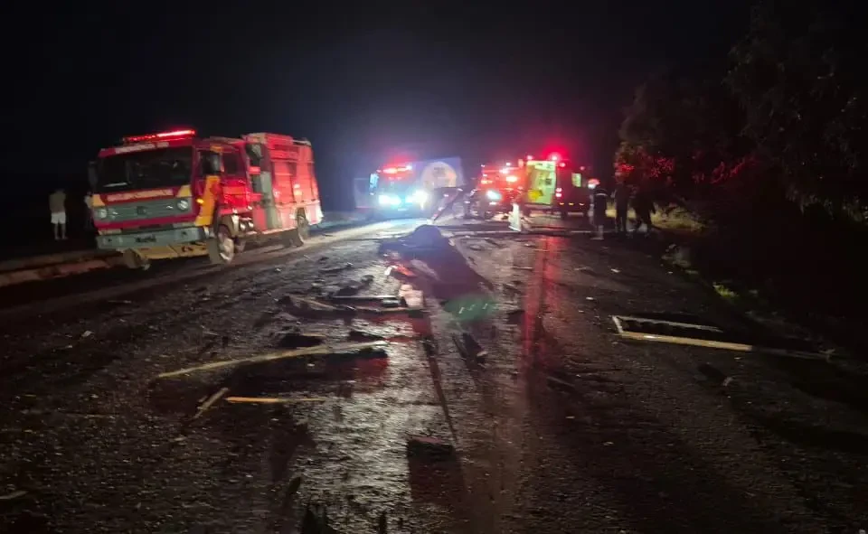 Imagem da cena do acidente