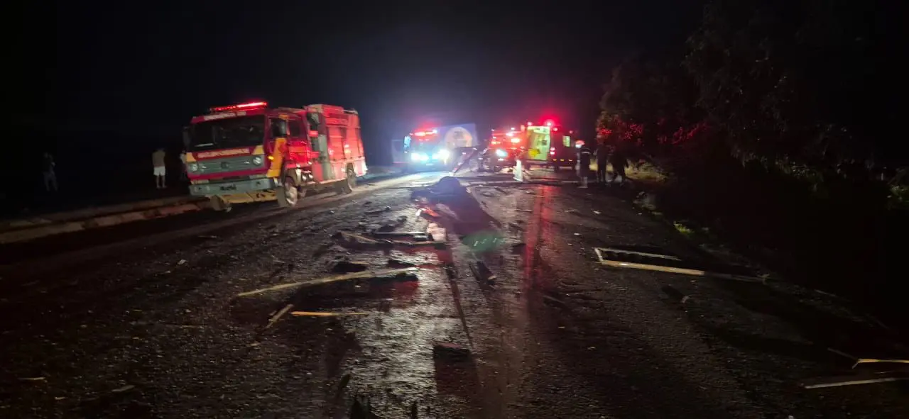 Imagem da cena do acidente