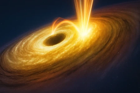 Ventos cósmicos: fenômeno nunca visto antes em buraco negro intriga cientistas Fenômeno raro numa galáxia distante desafia teorias atuais