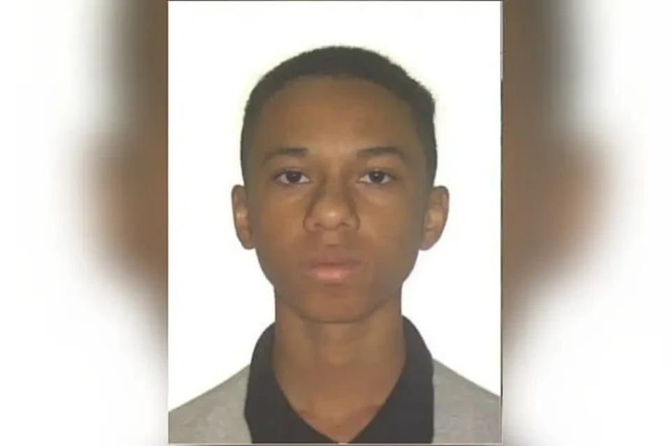 Imagem do jovem desaparecido