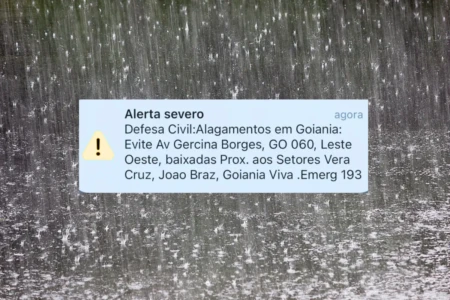 Defesa Civil emite alerta para alagamentos em diferentes pontos de Goiânia (Foto: Reprodução)