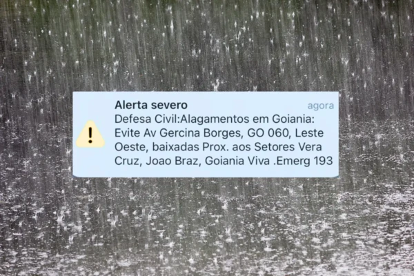 Defesa Civil emite alerta para alagamentos em diferentes pontos de Goiânia (Foto: Reprodução)