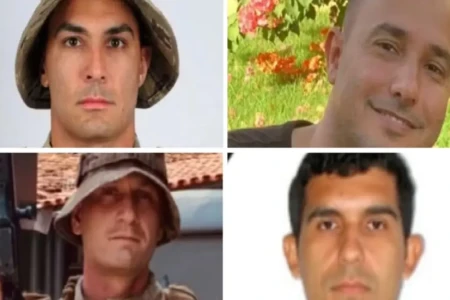 Imagem mostra retrato dos militares vítimas do acidente na região de Caçu, em 2024