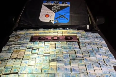 Imagem do dinheiro apreendido