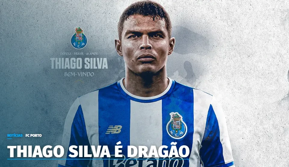 Thiago Silva, novo zagueiro do Porto