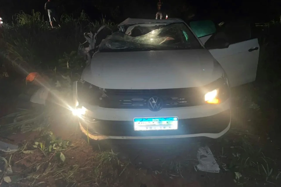 Imagem do veículo após acidente