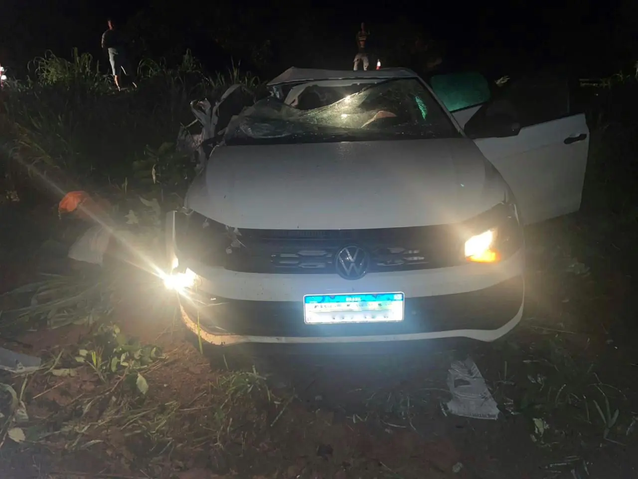 Imagem do veículo após acidente