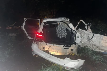Imagem do veículo após o acidente