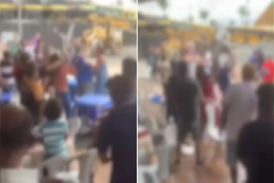 Imagens mostram momento da confusão entre servidores