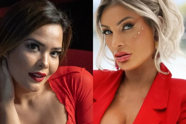 De lingerie vermelha, Geisy Arruda e Andressa Urach surgem como “Mamãe Noel sexy”; veja fotos Influencers causaram entre seguidores