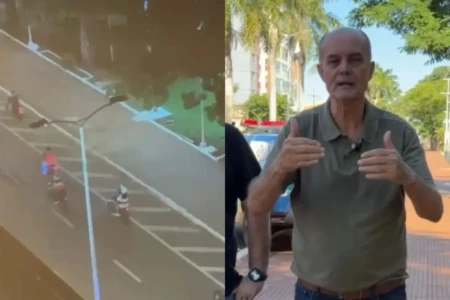 Imagens mostram motoqueiros circulando pelas ruas do município e prefeito respondendo ao tumulto