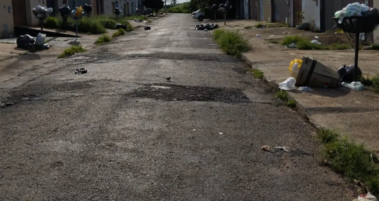 Imagem do lixo espalhado