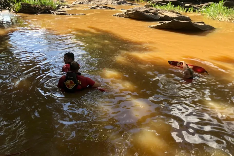 Imagem do momento das buscas