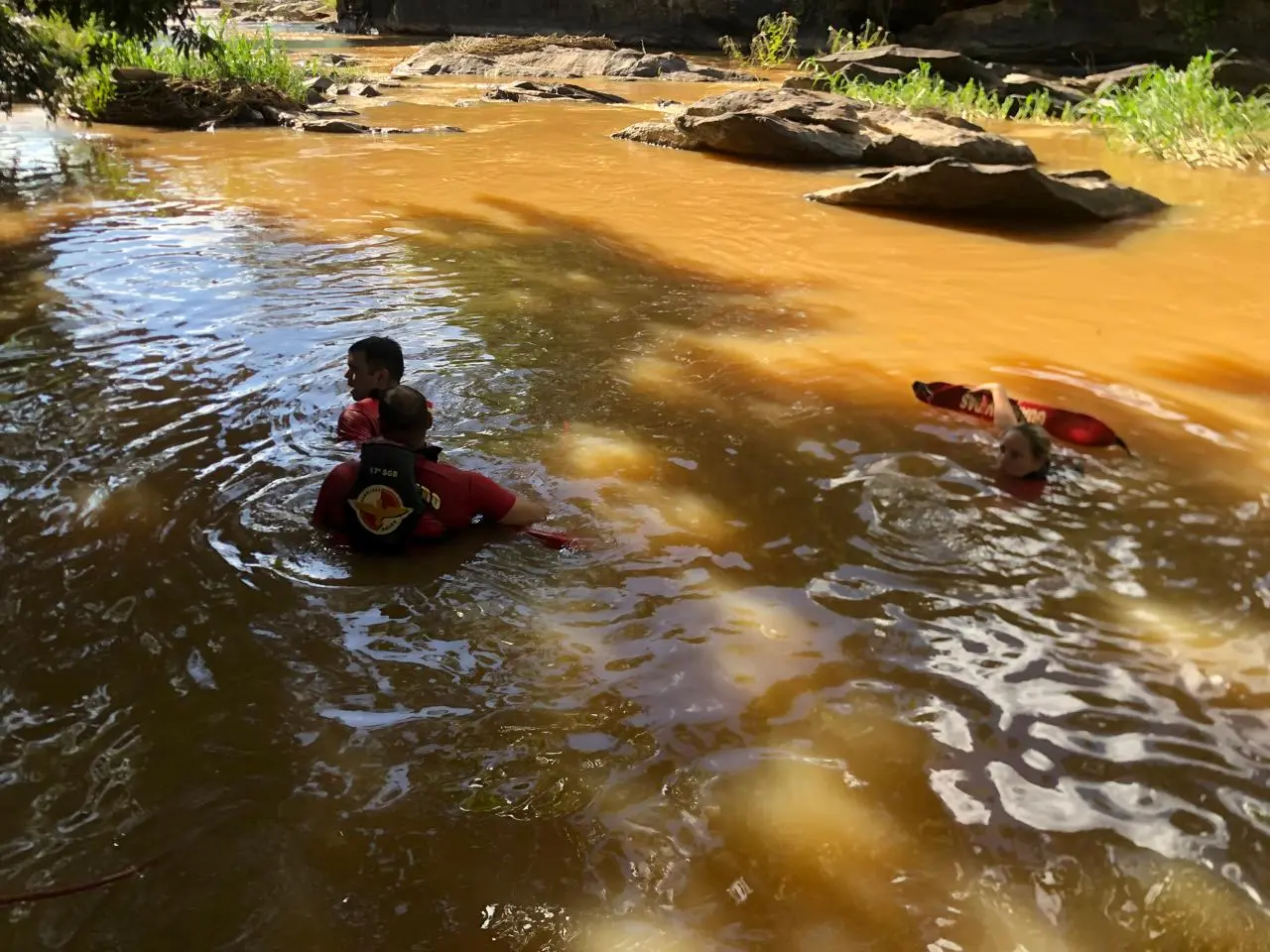 Imagem do momento das buscas