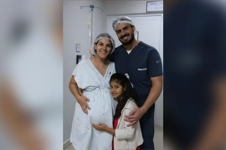 Imagem da família antes do parto