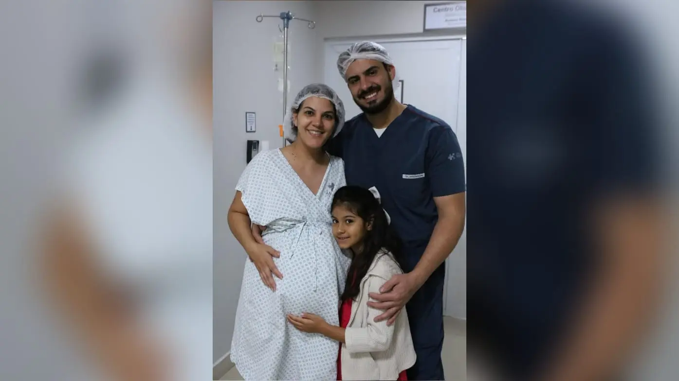 Imagem da família antes do parto