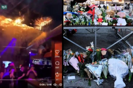 Rapazes bêbados celebram durante incêndio que matou 40 na Suíça; vídeo (Fotos: Reprodução)