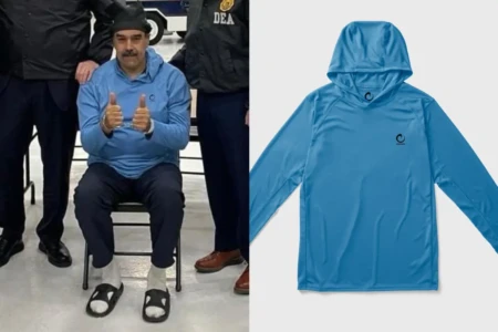Moletom usado por Maduro nos EUA é de marca fundada por 'revolucionário' anticomunista (Foto: Reprodução)
