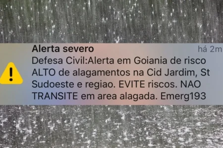 Defesa Civil alerta para risco alto de alagamentos no Cidade Jardim e Setor Sudoeste, em Goiânia