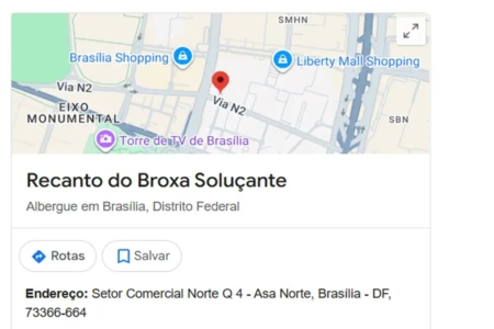 Recanto do Broxa Soluçante: local fictício surge no Google Maps perto da Polícia Federal PF Local também apareceu no app da Uber