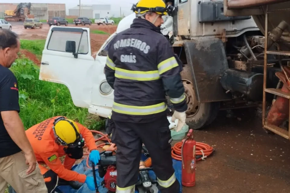 Imagem no local do acidente