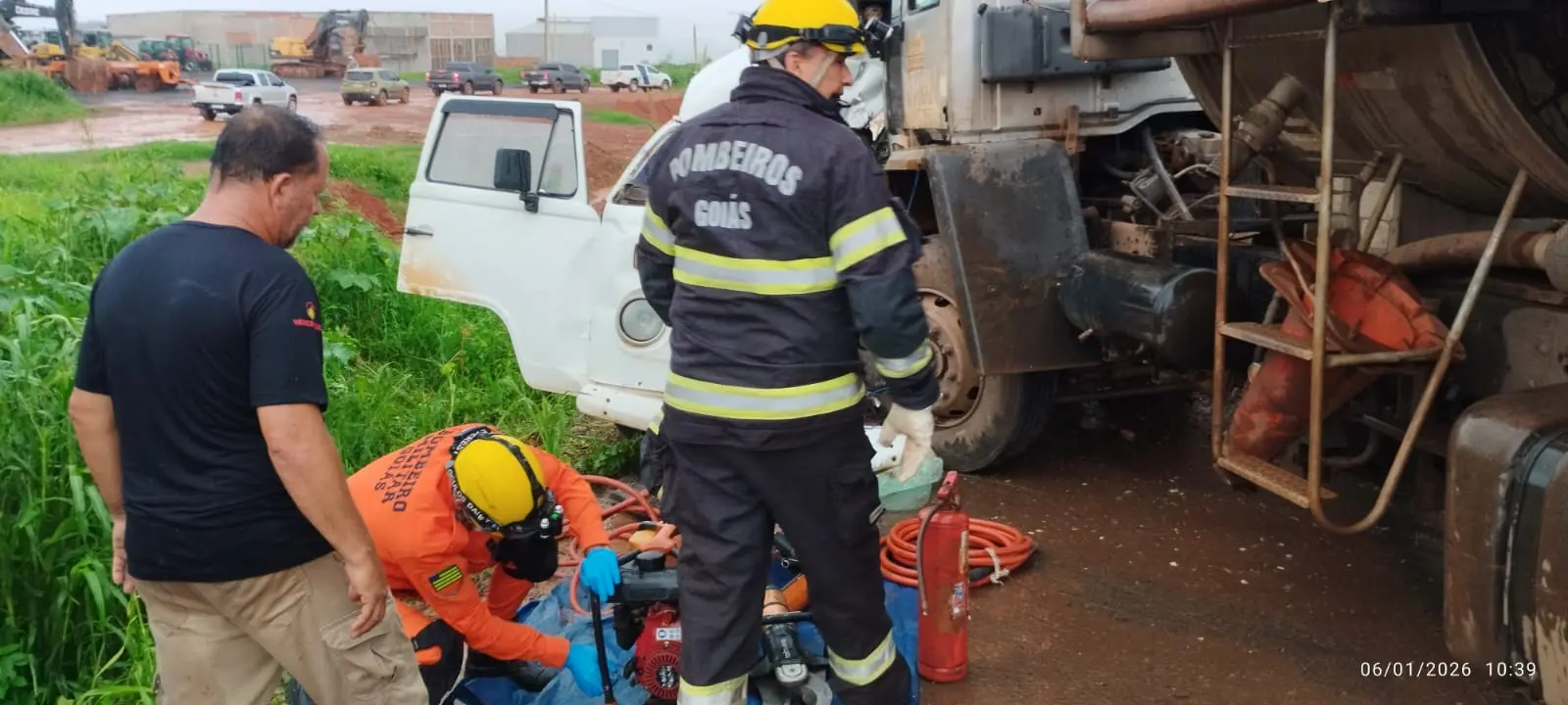 Imagem no local do acidente