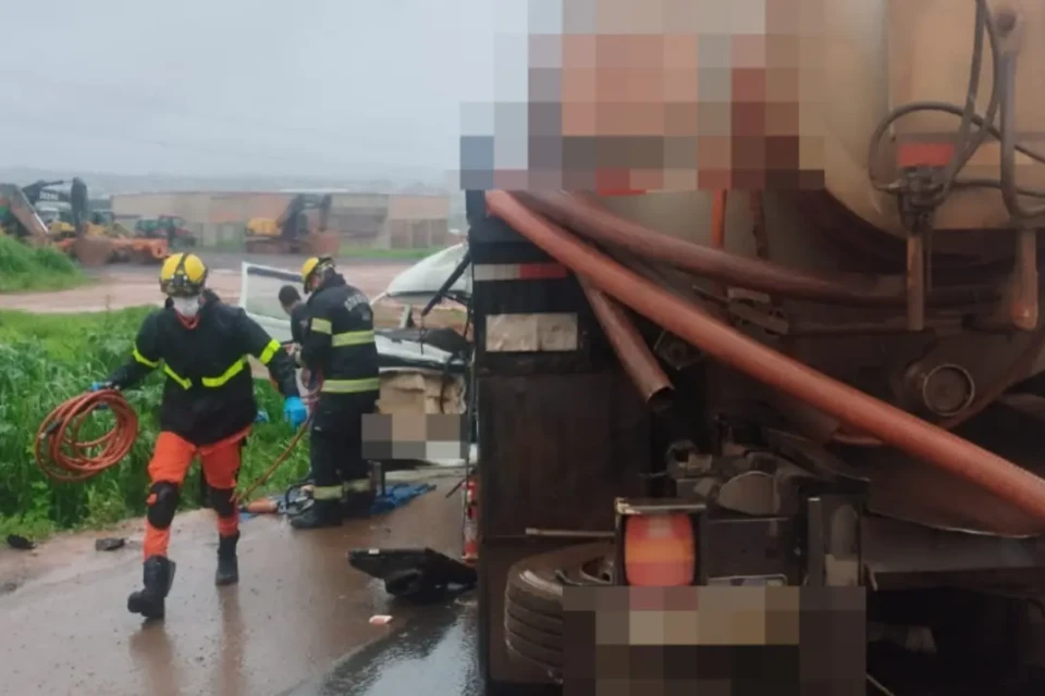 Imagem no local do acidente