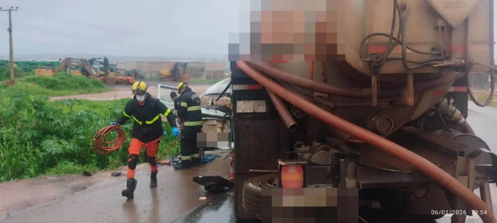 Imagem no local do acidente