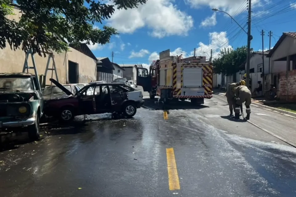 Imagem do local do incêndio