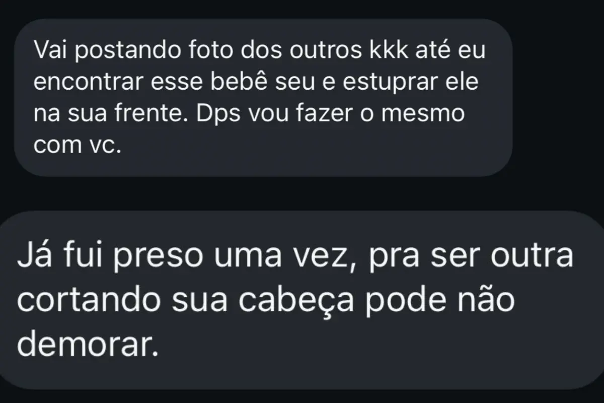 prints das ameaças