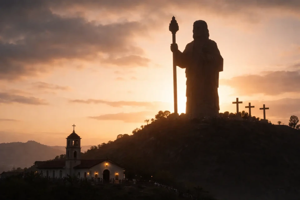 Estátua gigante de santo no México vira meme e é comparada ao Minecraft; veja fotos Escultura por estética considerada “assustadora”