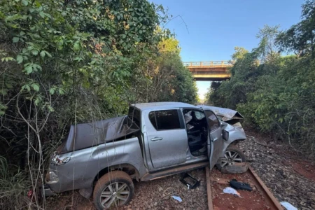 Imagem do carro após acidente